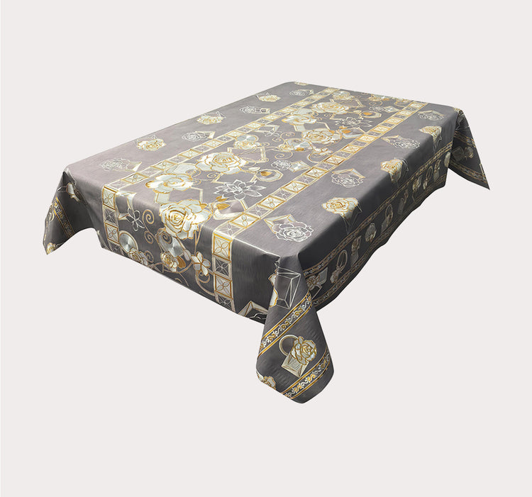 Patterned Plastic Tablecloth- D81