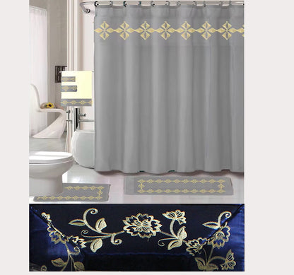 Addy 18pc Embroidery Jumbo Bath Mat
