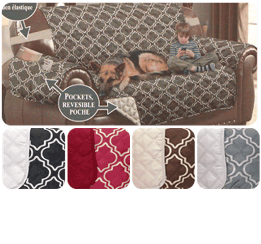 ELASTIC TIE Printed Quilted Furniture Cover